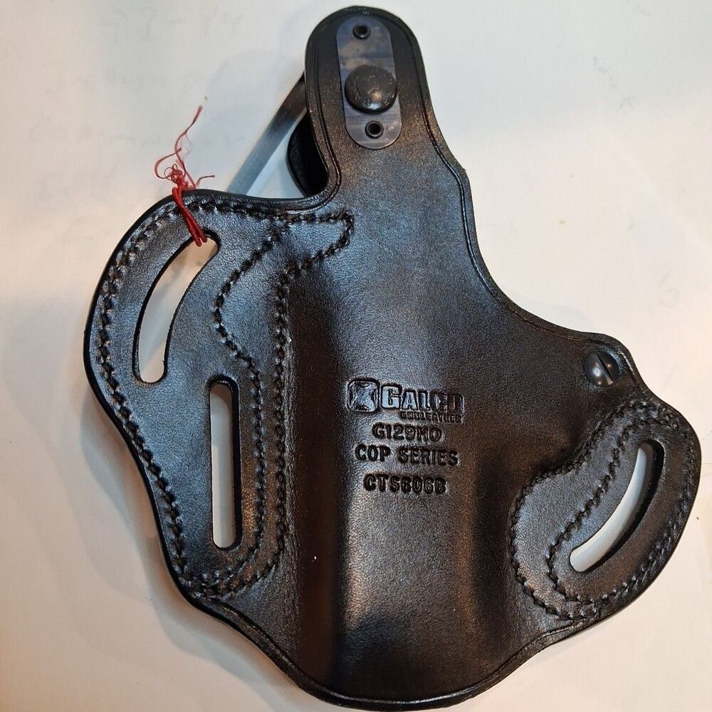 Galco COP 3 Slot Leather Holster RH Black CTS805B  G129MD NWT
